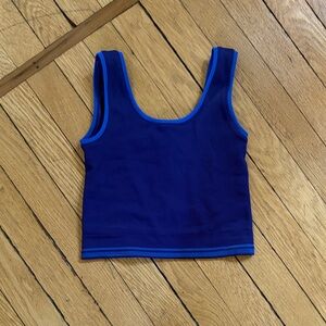 Athleta Royal Blue Tank Top with Light Blue Trim
